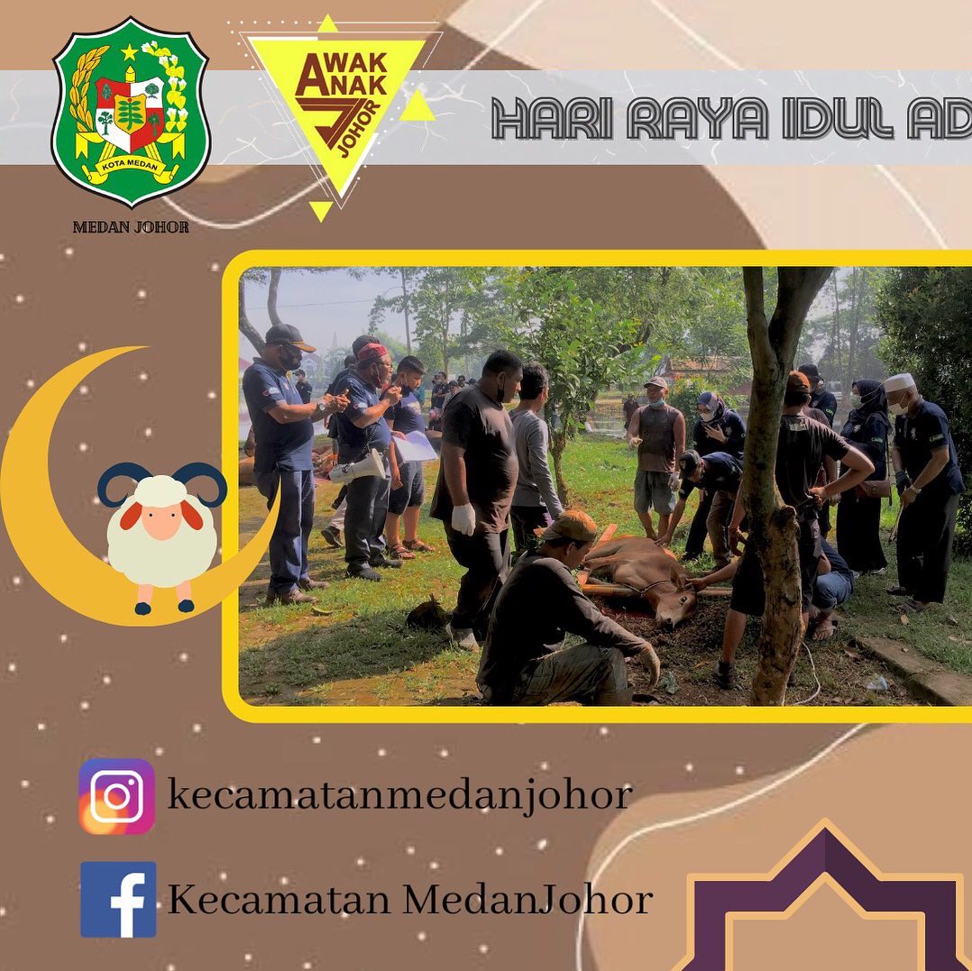 Hari Raya Idul Adha Keluarga Besar Kecamatan Medan Johor melaksanakan Penyembelihan Hewan Qurban