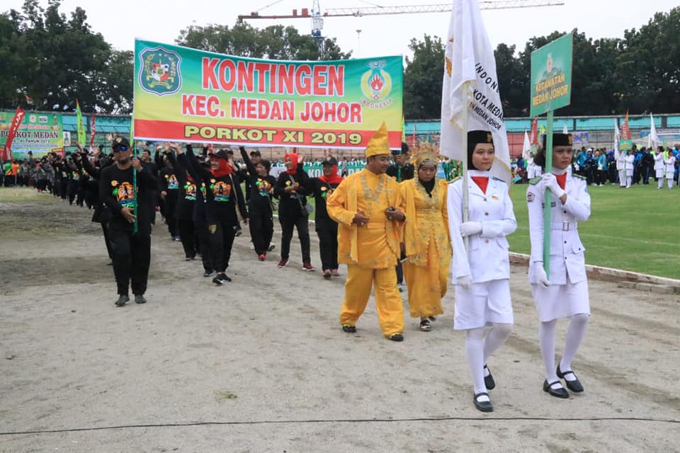 Apresiasi Kontingen Kecamatan Medan Johor dalam rangka Pekan Olahraga Kota (Porkot) Medan Ke IX Tahun 2019