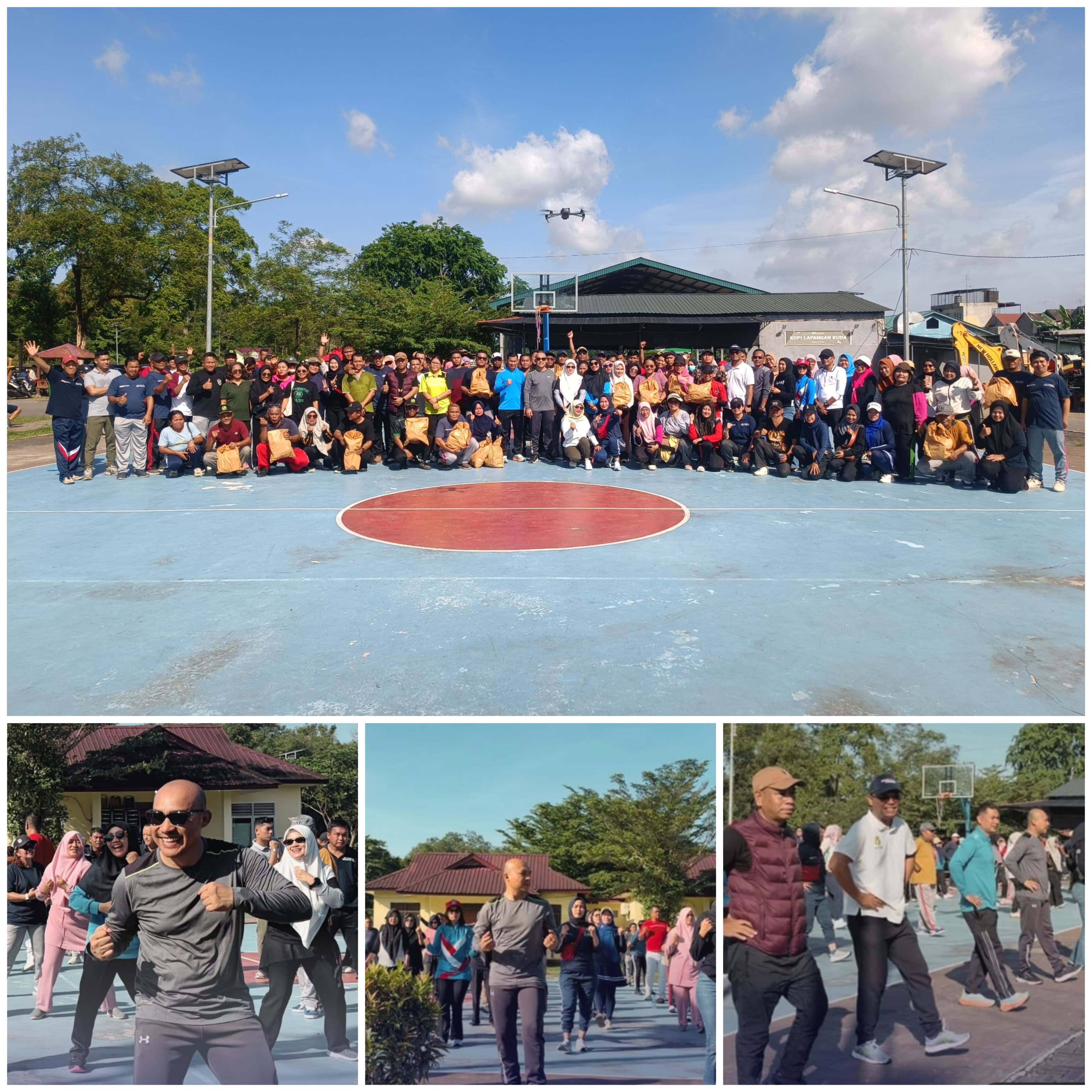 Kegiatan Senam Bersama Jajaran Kecamatan Medan Johor