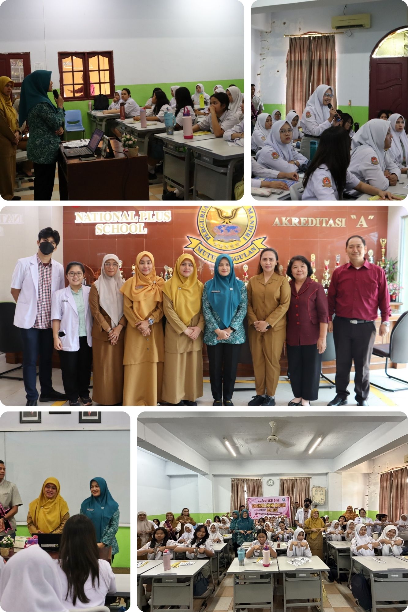 TP PKK KECAMATAN MEDAN JOHOR MENGAJAK PELAJAR PEDULI KESEHATAN LEWAT SOSIALISASI IVA TEST