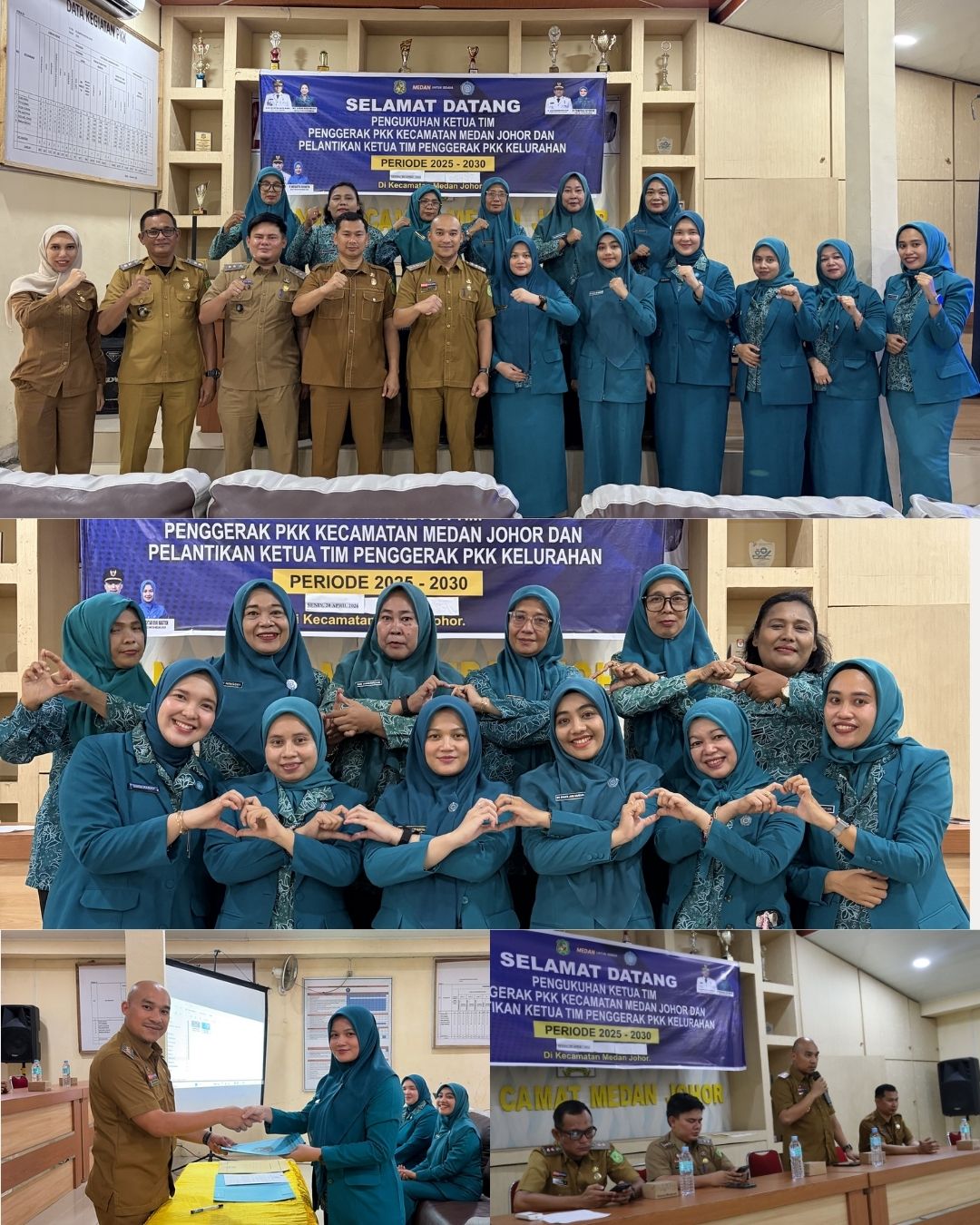 PENGUKUHAN KETUA TP PKK KECAMATAN MEDAN JOHOR DAN PELANTIKAN KETUA TP PKK KELURAHAN PRIODE 2025-2030